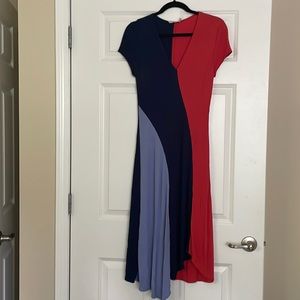 Tory Burch color block midi dress